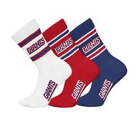 NFL Unisex Socken, 3er Pack - NFL Teams, 3Pack Crew Socks, Football, Logo, Baumwollmischung New York Giants 2 43-46
