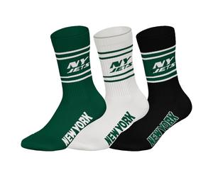NFL Unisex Socken, 3er Pack - NFL Teams, 3Pack Crew Socks, Football, Logo, Baumwollmischung New York Jets / 39-42 39-42 Mehrfarbig