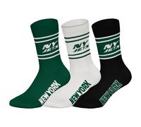 NFL Unisex Socken, 3er Pack - NFL Teams, 3Pack Crew Socks, Football, Logo, Baumwollmischung New York Jets 43-46