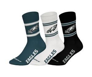NFL Unisex Socken, 3er Pack - NFL Teams, 3Pack Crew Socks, Football, Logo, Baumwollmischung Philadelphia Eagles 39-42