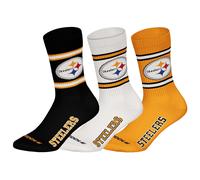 NFL Unisex Socken, 3er Pack - NFL Teams, 3Pack Crew Socks, Football, Logo, Baumwollmischung Pittsburgh Steelers 43-46