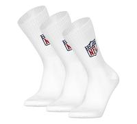 Kurzsocken NFL "Socken NFL SHIELD 3Pack Crew Socks 3er Pack", Herren, Gr. 39-42, braun (weiß), Obermaterial: 61% Baumwolle CO. 35% Polyester PES. 4% Elasthan EL., Socken (50819742-39) weiß