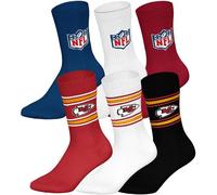 Kurzsocken NFL "Socken NFL 6Pack Crew Socks 6er Pack", Herren, Gr. 39-42, bunt (kansas city chiefs, mix), Obermaterial: 58% Baumwolle CO. 39% Polyester PES. 3% Elasthan EL., Socken (49883938-39) kansa