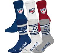 Kurzsocken NFL "Socken NFL 6Pack Crew Socks 6er Pack", Herren, Gr. 39-42, bunt (indianapolis colts, mix), Obermaterial: 58% Baumwolle CO. 39% Polyester PES. 3% Elasthan EL., Socken (53490304-39) india