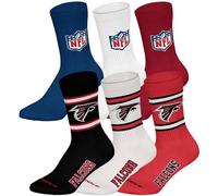 Kurzsocken NFL "Socken NFL 6Pack Crew Socks 6er Pack", Herren, Gr. 43-46, bunt (atlanta falcons, mix), Obermaterial: 58% Baumwolle CO. 39% Polyester PES. 3% Elasthan EL., Socken (51964763-43) atlanta