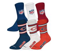 NFL Unisex Socken, 6er Pack - NFL Teams, 6Pack Crew Socks, Football, Logo, Baumwollmischung 43-46 Mehrfarbig