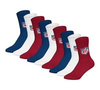 Kurzsocken NFL "Socken NFL SHIELD 9Pack Crew Socks 9er Pack", Herren, Gr. 43-46, bunt (dunkelblau, weiß, rot), Obermaterial: 61% Baumwolle CO. 35% Polyester PES. 4% Elasthan EL., Socken (27573159-43)