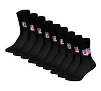 Kurzsocken NFL "Socken NFL SHIELD 9Pack Crew Socks 9er Pack", Herren, Gr. 43-46, schwarz, Obermaterial: 61% Baumwolle CO. 35% Polyester PES. 4% Elasthan EL., Socken (68725065-43) schwarz