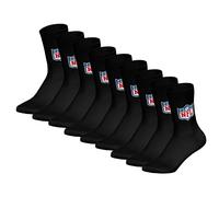 NFL Unisex Socken, 9er Pack - NFL Shield 9Pack Crew Socks, Logo, Baumwollmischung Schwarz / 39-42 39-42 Schwarz