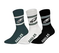 NFL Unisex Team Crew Socken, 3er Pack | Weicher Baumwoll-Mix, gerippter Bund mit Streifen und Logo, atmungsaktiv, pflegeleicht