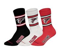 NFL Unisex Team Crew Socken, 3er Pack | Weicher Baumwoll-Mix, gerippter Bund mit Streifen und Logo, atmungsaktiv, pflegeleicht