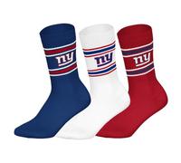 NFL Crew-Socken New York Giants – 3er-Pack – DBL/WHT/RED – Größe 39/42