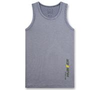 ngen-Unterhemd Blau | Nachhaltiger Baumwoll-Modal-Mix, breite Träger, Ringel-Design