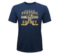 NHL Superstripe T-Shirt, Teamgrafik vorne (Nashville Predators, 140 M)