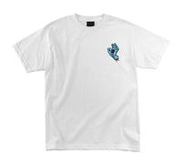 NHS Santa Cruz Screaming Hand Crew Men's Short Sleeve T-Shirts,White,Large