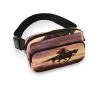 NHYDSPQ Hüfttasche, Cowboy-West-Druck, modische Hüfttasche, Bauchtasche für Damen und Herren, Gürteltasche mit verstellbarem Riemen, 20 x 13 cm, Stil, 20 x 13 cm, modern, Stil:, 20x13cm, Modern