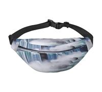 Niagara Falls Bauchtasche für Damen und Herren, modische Hüfttasche, Umhängetasche, Geldbörse, Hüfttasche mit verstellbarem Riemen, wasserdichte Brusttasche für Reisen, Wandern, Sport, Schwarz,