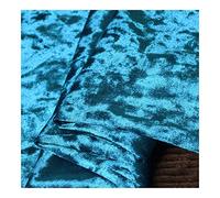 NIANTONG Pannesamt Meterware 160cm Breit 4-Wege Stretch Velours-Stoff für Bekleidungs-Kostüme, Nähen, Basteln, Heimdekoration(Color:blau)