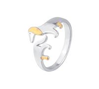 Niaspi Statement-Ring mit süßem Dackel, offener Wickelring für Damen und Herren, modisch, lustig, für Welpen, Hunde, stapelbar, bequeme Passform, Fingerring, verstellbar, schönes Tier, Geburtstag,