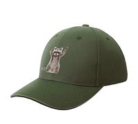 NIBABA Damen Lustige Waschbär Baseball Cap Herren Sport Caps Sommerhut Verstellbare Baseball, One Size, Armee-Grün, 6 3/4/7 1/2