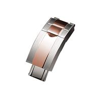 NIBOTT Übersehen Schnalle fit for Rolex Fit for Daytona Yacht-Master fit for Submariner Armband Edelstahl Faltschnalle Watch Zubehör Mann Watch Verschluss(Silver rosegold)