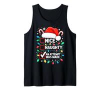 Nice Naughty An Attempt was Made Shirt Lustiges Weihnachten Tank Top
