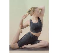 nice to meet me Reversible Crop Tank aus weicher Biobaumwolle Stone Wash Black L