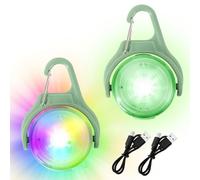 NICEWAT 2 Stück LED Blinklicht Schulranzen, USB Aufladbar Sicherheitslicht mit 4 Modi, IP68 Wasserdicht Schulranzen Kinder Lichter, Sicherheitslicht Anhänger für Haustier Rucksack Wandern Joggen