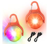 NICEWAT 2 Stück LED Blinklicht Schulranzen, USB Aufladbar Sicherheitslicht mit 4 Modi, IP69 Wasserdicht Schulranzen Kinder Lichter, Sicherheitslicht Anhänger für Haustier Rucksack Wandern Joggen