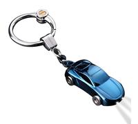 NICEWAT Auto Schlüsselanhänger mit Taschenlampe, EDC Metall Autoschlüsselanhänger, Autoschlüsselbund für Fahrzeug, Autozubehör Schlüsselring für Männer und Frauen,Herren-Autogeschenke (Blau)