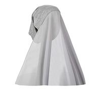 NICEYST Chiffon, sofortiger Hijab für Frauen, muslimische Unterschal, Schlauchmütze mit Schleier, modisch, Islam, einfarbig, Kopftuch, Turban, Hellgrau, Einheitsgröße