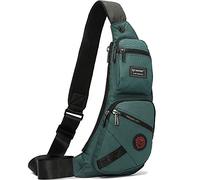 Nicgid Sling Bag Chest Shoulder Backpack Fanny Pack Crossbody Taschen für Herren, Dunkelgrün-1, Small, Reisen.