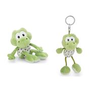 NICI 2-er Bundle Kuscheltier Frosch Fridolin Frog 18cm & Schlüsselanhänger 10cm