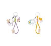 NICI 2-er Bundle Schlüssel- und Taschenanhänger Katze Angy & Pinguin Waddle 5x4cm