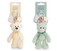 NICI 2-er Bundle Schlüsselanhänger Bär Finni gelb & Katze Felli mint 13cm