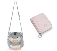 NICI 2-er Bundle Schultertasche mymochi Hamster Shai 16x17cm & Geldbeutel ''Hello! 12x9,5cm