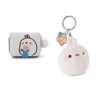 NICI 2-er MOLANG Bundle Geldbeutel Molang 12 x 9,5cm & Schlüsselanhänger Molang 6cm