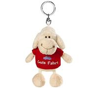 Nici 34038 Schlüsselanhänger Schaf weiß mit T-Shirt "Gute Fahrt" ca 10cm