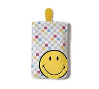 Nici 38177 - Smiley Happy Collection Handyhülle, Plüsch, Allover, 10 x 15 cm