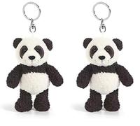 NICI 41078.0 - Wild Friends - Panda Yaa Boo 10 cm Schlüsselanhänger, Schwarz-weiß (Packung mit 2)