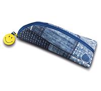 Nici 41531 Smiley Dreieck-Mäppchen, Jeans, 20 x 7 cm