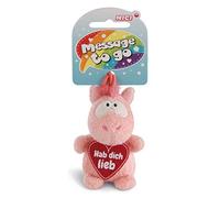 NICI 42731, 8 cm Unicorn Anhänger Einhorn Merry Heart Hab Dich lieb, Rosa