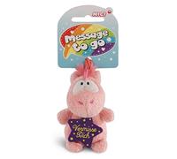 NICI 42732 Anhänger Einhorn Merry Heart Vermisse Dich, 8 cm, rosa