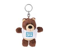 NICI 44706 Schlüsselanhänger Bär mit T-Shirt Bester Opa 10cm, braun