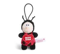 NICI Heart 44858 Anhänger Marienkäfer mit Spruch Beste Mama 8cm mit Loop, rot/schwarz