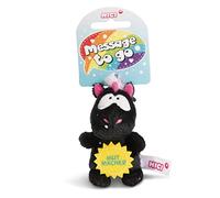 NICI 44980 Anhänger Einhorn Carbon Flash mit Spruch MUTMACHER 8cm mit Loop