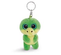 NICI 45543 Glubschis Schlüsselanhänger Drache McDamon 9cm, große Glitzeraugen, Plüschtier mit Schlüsselring, grün/gelb