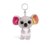 NICI 46310 Glubschis Koala Miss Crayon 9cm Schlüsselanhänger, Plüschtieranhänger mit Schlüsselring, Stofftierschlüsselhalter, graun/bunt (Packung mit 2)