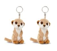 NICI 47862 Schlüsselanhänger Erdmännchen 10cm, BRAUN (Packung mit 2)