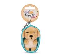 NICI 48835 Schlüsselanhänger Sleeping Pets Hund 8cm karamell